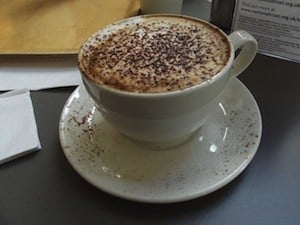 Cappuccino recipe in a cup