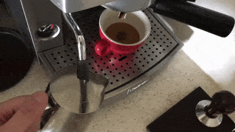 steaming milk