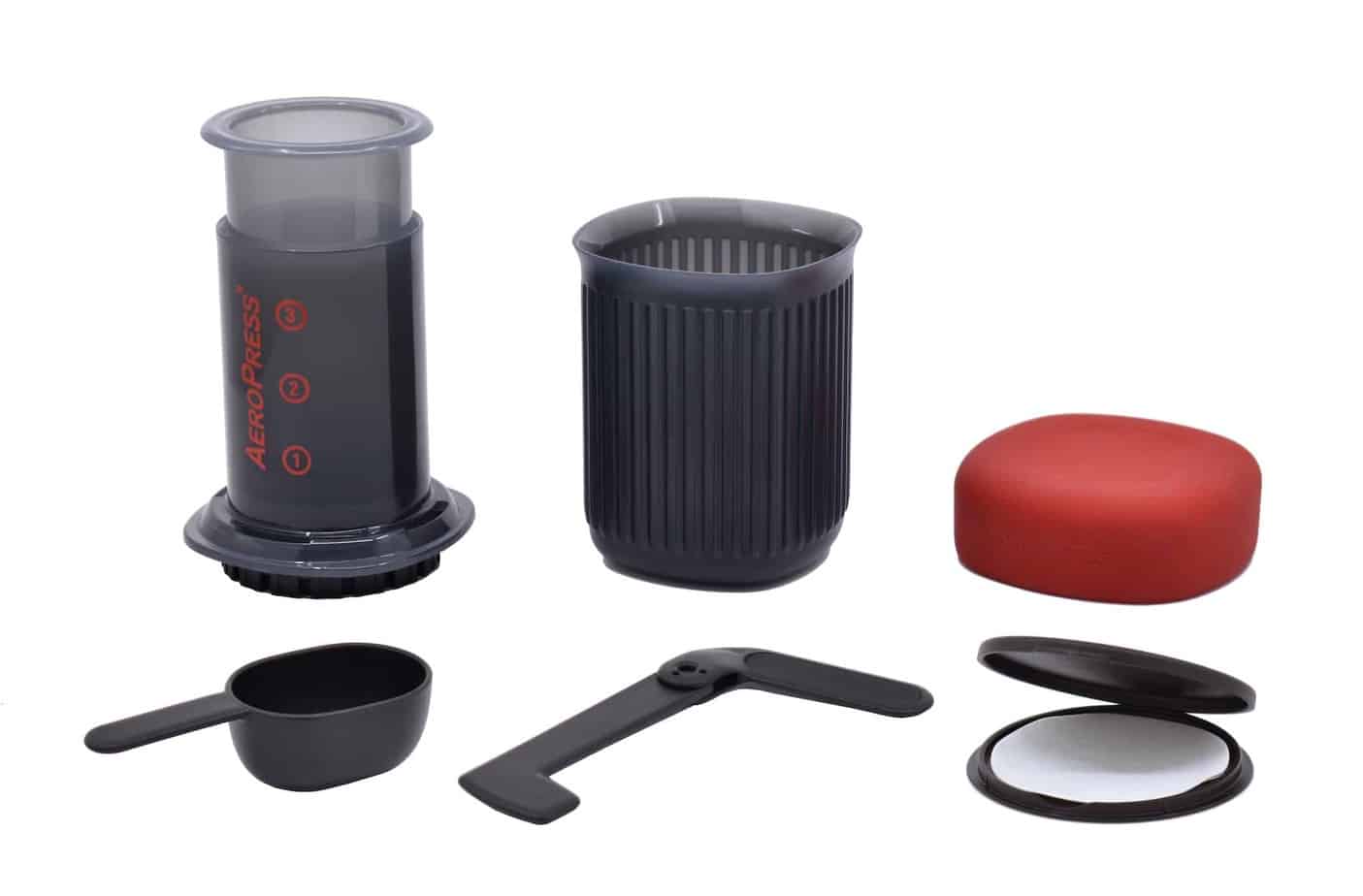 AeroPress Go with accessories