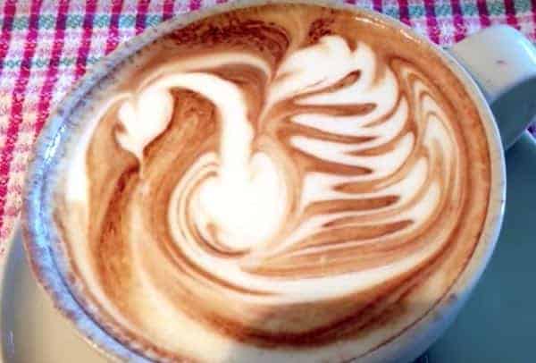 latte art swan