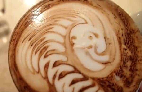 latte art indian chief