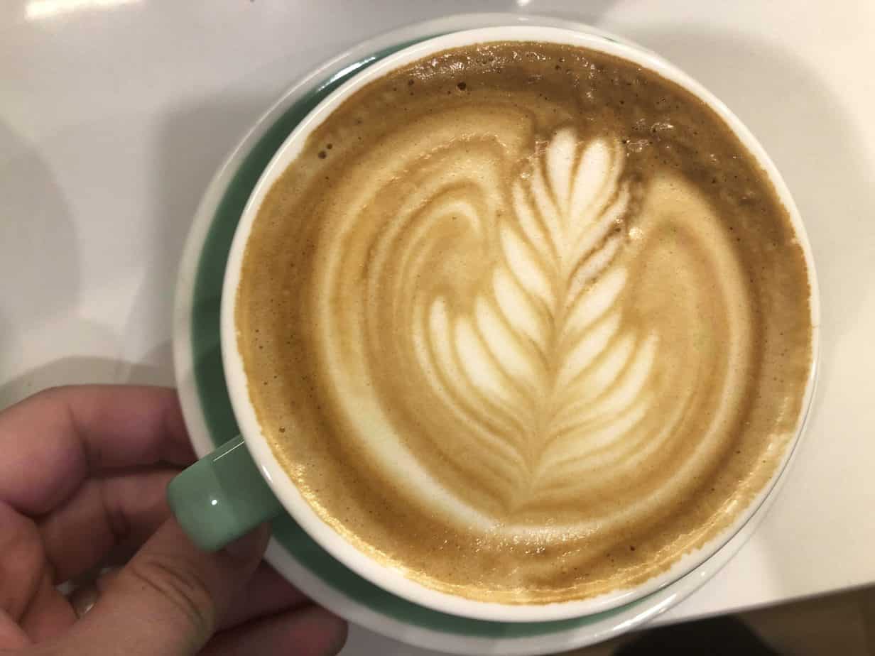 latte in a cup