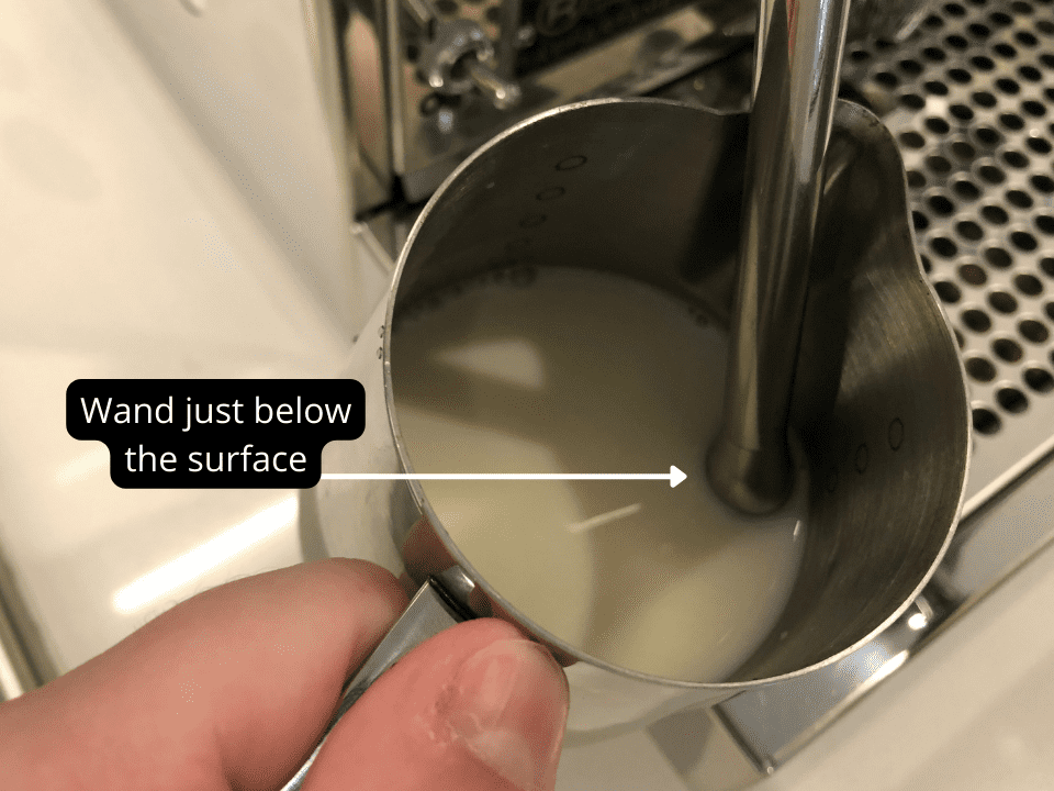 HOW TO FROTH MILK with a FROTHING WAND 