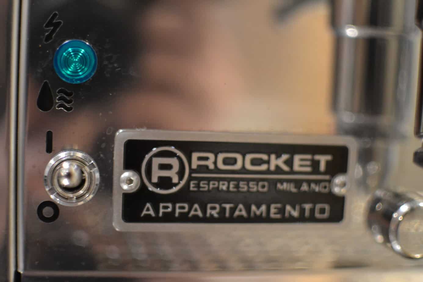 Rocket badge and on switch