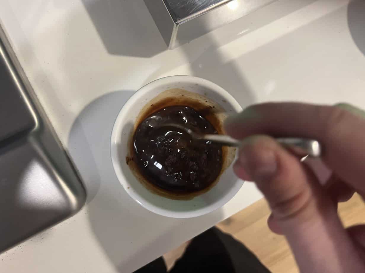 Step 3 mixing chocolate and espresso Step 3 mixing chocolate and espresso