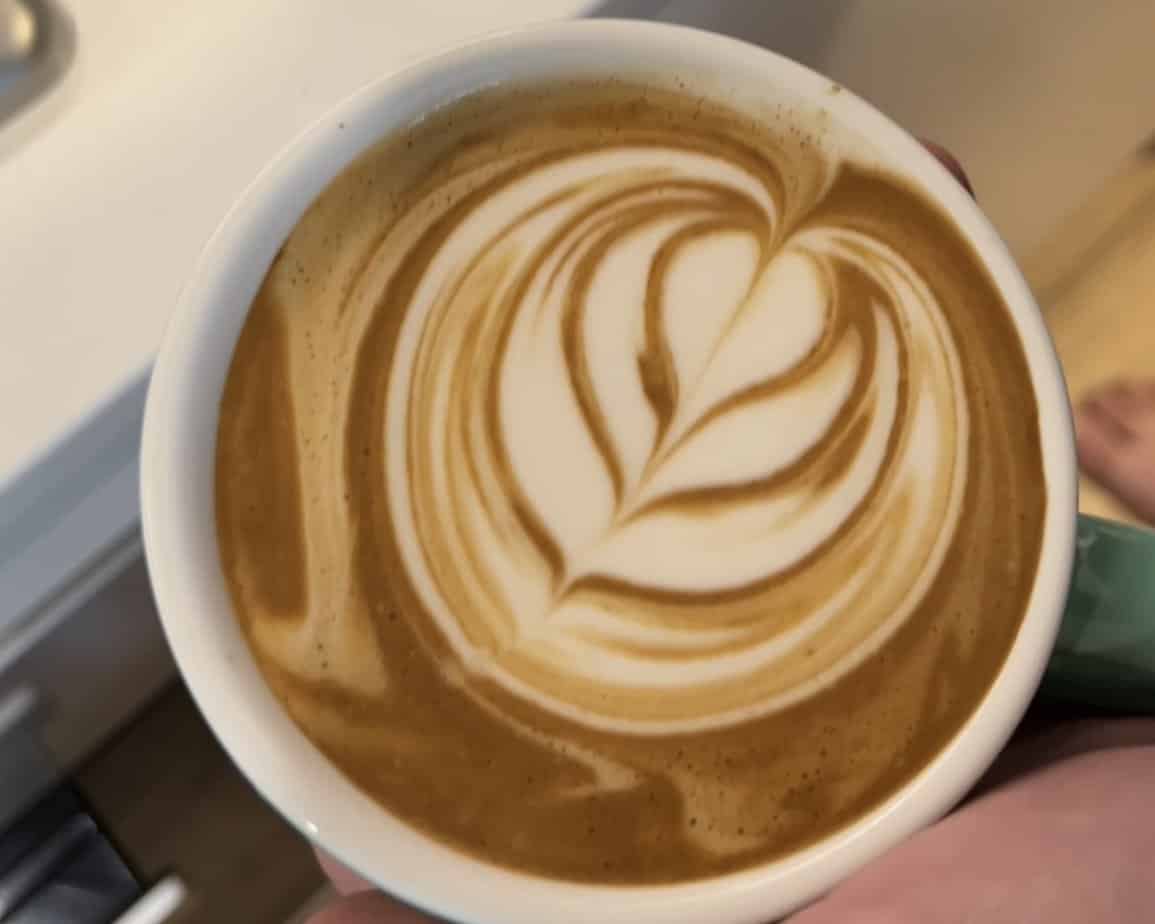 Oat milk latte art