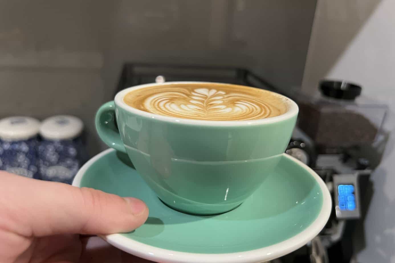Cup with latte art Cup with latte art