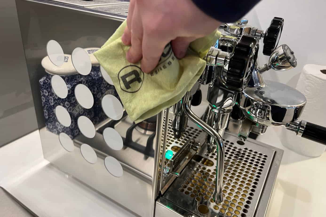 Micofiber cleaning cloth espresso machine