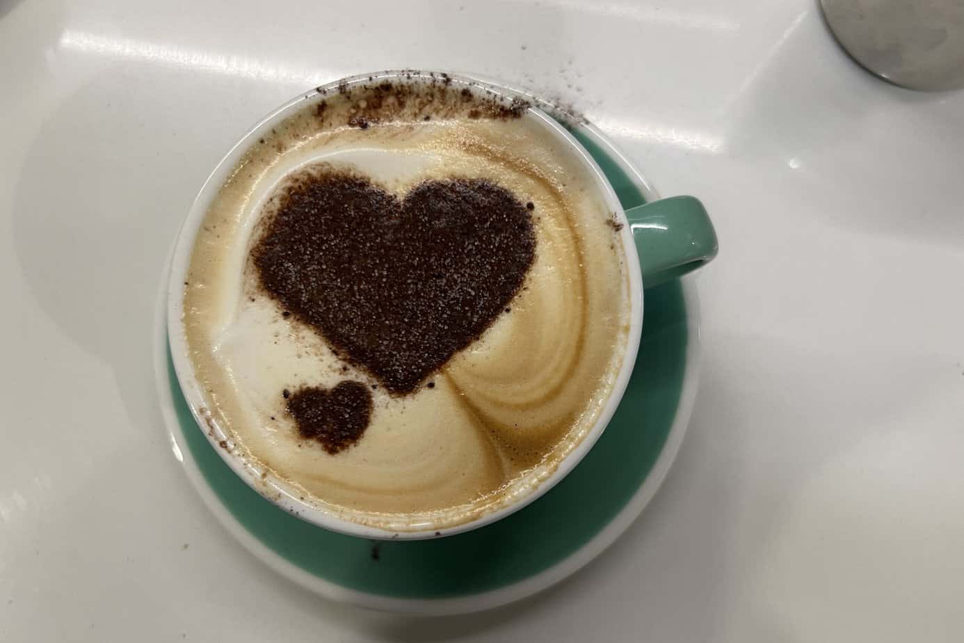 Heart coffee art stencil