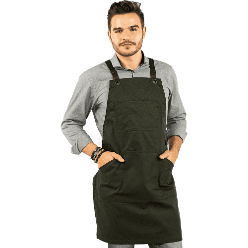 Under NY Sky Barista Army Green Apron