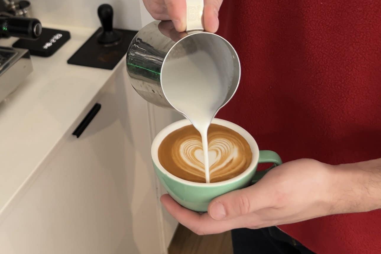Last step of coffe heart